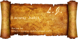 Lacsny Judit névjegykártya